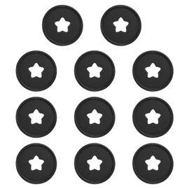 PATIKIL 35mm Plastic Book Binding Discs Set of 11 Disc Bound Expansion Disc Star Binder Rings for Direct, Notebook, Planner, Black