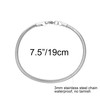 yipima 14K Gold Silver Tone Stainless Steel Snake Chain Bracelet