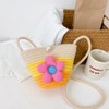 YGCHEN Girls' Bags Flowers Straw Bag Woven Beach Handbag with