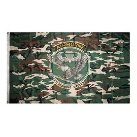 JumpingLight 3x5 US Army Airborne Camouflage Camo Screaming Eagles Poly Flag 3x5 Banner
