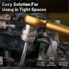 Topec Tap Socket Set, 2-Piece 1/2"DR x M13~M19 Adjustable Tap