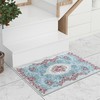 Easy-Going Floral Area Rug 3x5 Entryway Rug Washable Inside Door