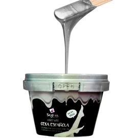 Baykini Tarro de cera española depilatoria, color PLATA, piel sensible y vello gueso - 250 g