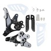 Motorcycles Black Front Rider Foot Pegs Footrest Bracket Fit For
