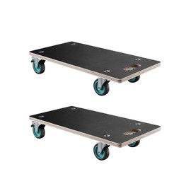 VEVOR 2 PCS Plataforma Rodante para Muebles de 574 x 290 x 117 mm con 4 Ruedas Silenciosas de TPR, Capacidad de Carga de 250 kg, Plataforma Rodante Re