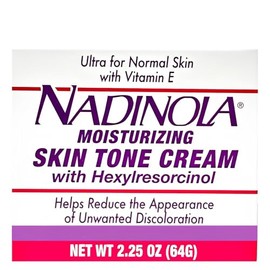 Nadinola Crema hidratante para el tono de la piel con vitamina E y hexilresorcinol, ayuda a reducir la decoloración no deseada 2.25 oz