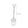 KICHOUSE 2pcs Stainless Steel Shovel Design Cutlery Set Multipurpose Fork