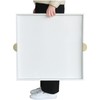 HofferRuffer Extra Large Square Serving Tray, Elegant Faux Leather Ottoman