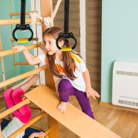 Gymnastics Rings Kids,Strength Training Rings | Gymnastics Rings Non-Slip Gym Rings for Home Gym Full Body Workout