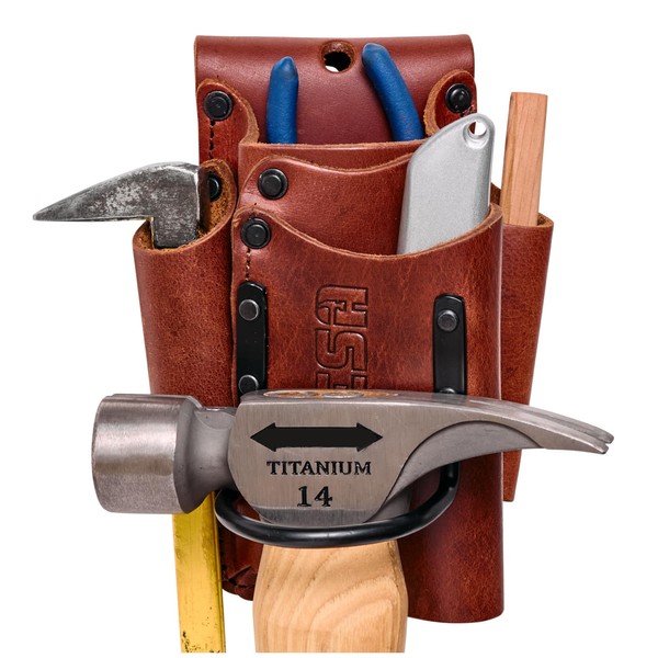 FESA Small Leather Tool Pouch - 5-in-1 Heavy Full Grain