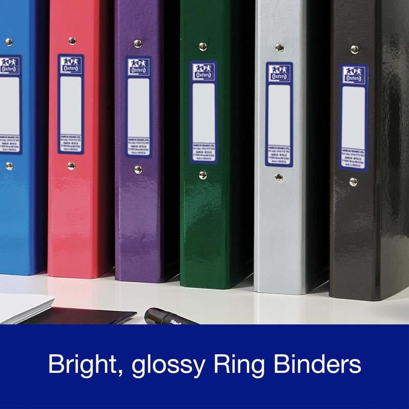 Oxford Premium A4 Ring Binder, Dark Green Single Folder, 25mm