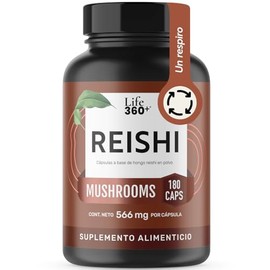 LIFE 360 Reishi  Extracto Puro de Hongo Reishi en Cpsulas  180 cpsulas 1232 mg por porcin 90 Porciones  Suplemento Alimenticio a Base de (Ganoderma...