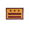 Sneekis WASHINGTON DC FLAG PATCH embroidered iron-on Burgundy And Gold