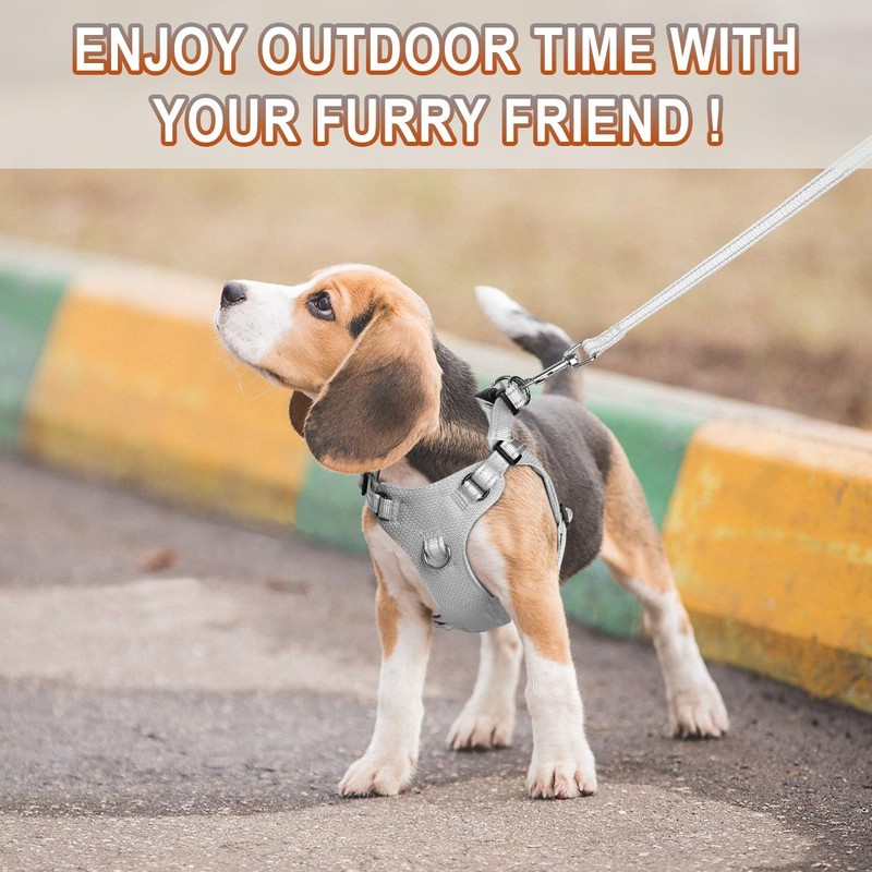 BARKBAY Dog Harness, Reflective Adjustable No Pull Harness, Breathable Soft,