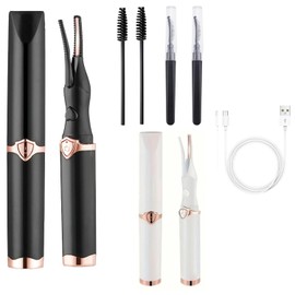 Suweiyuanshiyi 2PCS Heated Eyelash Curler, Lash Curler Heated, Electric Eyelash Curler with 3Pcs Brush, Heated Lash Curler for Long-Lasting Shaping