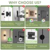 Battery Operated Wall Sconce Set of 2, 360 Lighting Wall
