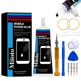 Ganbaro Phone Glue Kit 1.7 oz Black Screen Repair Adhesive with Repair Tools for Electronic Screen Multi-Function Phone Repair Glue Craft Adhesive Kit for Electronic Screen, Cell Phone Screen 50 ml