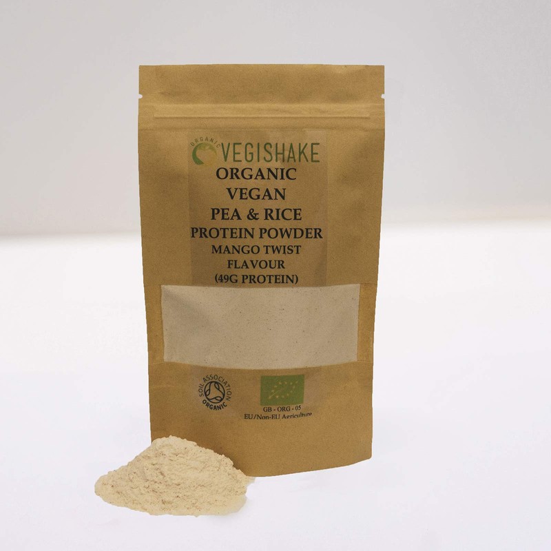 Organic Vegan Pea & Rice Protein Powder Protein Rich ECAA