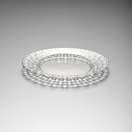 Nachtmann Bossa Nova Collection Set of 2 Dinner plates | Crystal Glass Salad, Pasta, and Appetizer Plates 10.5 Inch Clear Dinnerware | Dishwasher Safe