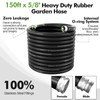 SPECILITE Garden Hose 150ft x 5/8" with High Flow Nozzle,