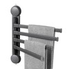 4-Arm Swivel Towel Rack, Zynuhmo 4 Tiers Adjustable Suction Cup