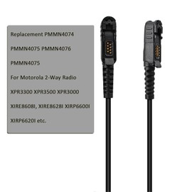 HYS Remote Speaker Microphone with 3.5mm Audio Jack (IP54) Replacement PMMN4074 PMMN4075 PMMN4076 PMMN4075 for Motorola 2-Way Radio XPR3300 XPR3500 XPR3000 XIRE8608I, XIRE8628I XIRP6600I XIRP6620I