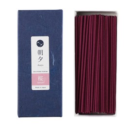 Asayu Japan Incense Sticks with Low Smoke for Morning or Evening Meditation, Relax or Yoga, Made in Japan 40gr - Cherry Blossom
