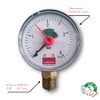 Schläfer 0930161 | Vertical Hydraulic Pressure Gauge Radial Connection 3/8