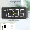 DreamSky Wooden Digital Alarm Clock with Wireless Charging for Bedroom,