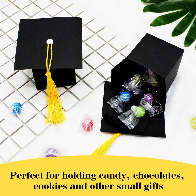 30 PCS Graduation Cap Candy Box Graduation Cap Gift Boxes