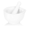 LEETOYI Porcelain Small Mortar and Pestle, Ceramic Herb Grinder Pill