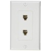 Morris 80171 Decorative Dual RJ11 4 Conductor Phone Jack Wall
