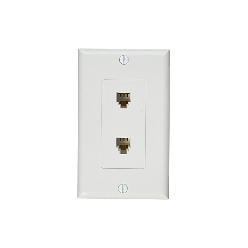 Morris 80171 Decorative Dual RJ11 4 Conductor Phone Jack Wall