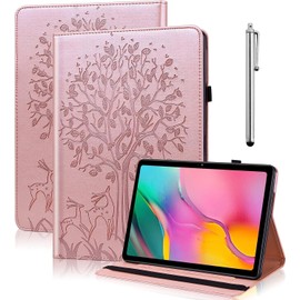 BOLELAW Case for Honor Pad X8a 11 Inch 2024 Leather Folio Flip Case with Pen and Pen Holder, Card Slot, Stand Function, Fashion Protective Case for Honor Pad X8a Tablet Case, Pink