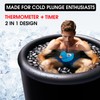 Ice Bath Thermometer & Timer, 100% Waterproof, Floating Water Thermometer