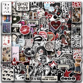 SZXYCZL 100Pcs Y2K Style Stickers, Cute Vintage Style Waterproof Vinyl Decal for Adults Stickers, Water Bottles, Notebooks, Luggage -Y2K