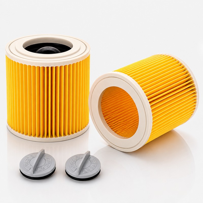 2 Pcs Replacement Cartridge Filter for Wet/Dry Vacuum – Pleated