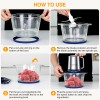 KOIOS Electric Food Processor, 2-Speed Food Chopper Meat Grinder with