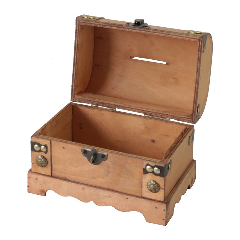 HMF 6403800 Treasure Chest with Lock Pirate Wooden Box Various