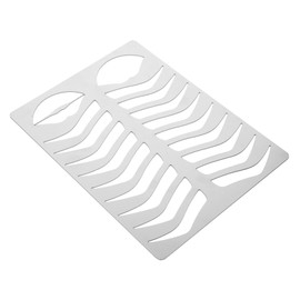 FRCOLOR Eyebrow Stencils Stainless Steel Lip Mold Eyebrow Shape Practice Makeup Artist Tool