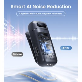 [Upgraded] Wireless Lavalier Lapel Microphone 66FT Range with 6H Working Time Plug & Play Mini Mic with Upgraded Noise Reduction and Reverb for Vlogging, Video Recording, Live Streaming, Interview