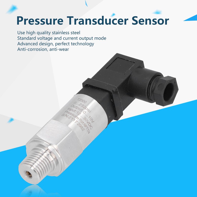 0232psi Pressure Transducer Sensor ASIC Technology AntiCorrosion AntiWear Pressure Transmitter