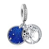 LaMenars Moon and Stars 926 Sterling Silver Charms with Cubic