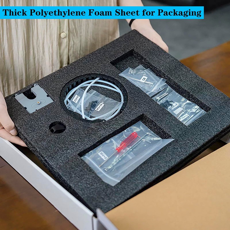 QISF 2PCS Cuttable Polyethylene Foam Block 12x10x3.5Inch Packing Sheet,9CM/3.5In Thick