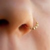 AVYRING 8Pcs Nose Piercing Kit, Piercing Gun Built-in Silver Nose