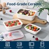 Ceramic Food Storage Containers with Lids, Meal Prep Containers Reusable,