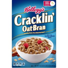 Kellogg's 🟠 New Kellogg's Cracklin' Oat Bran Original Grain Breakfast Cereal Box 16.5oz
