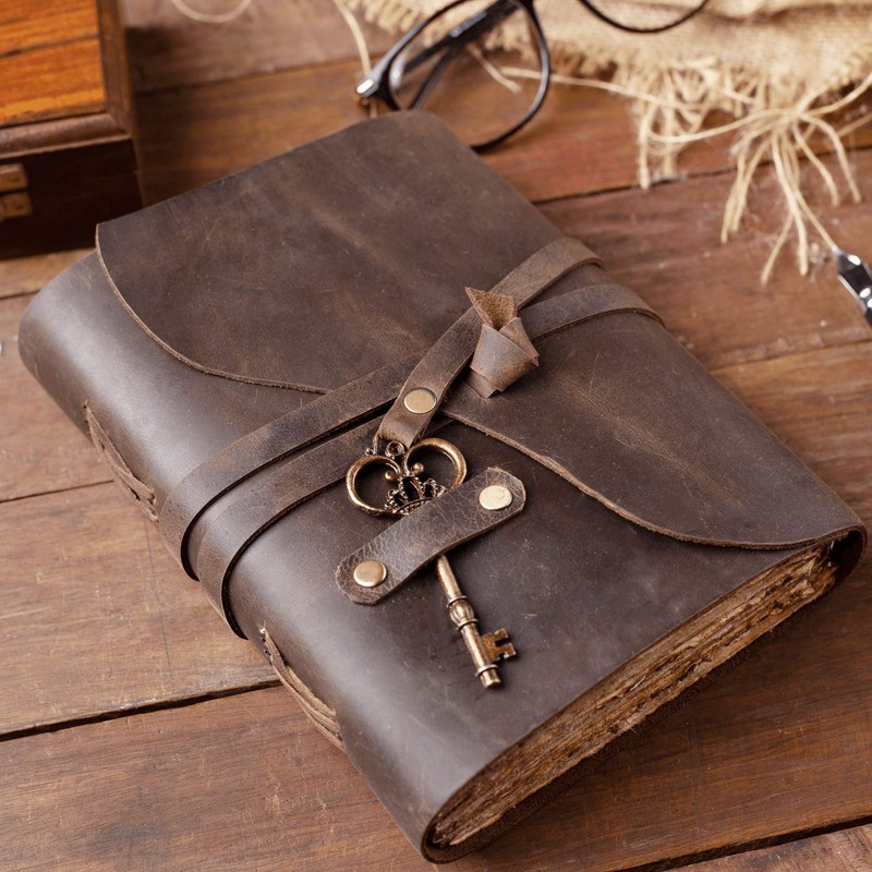Vintage Leather Journal – Travel Journal Handmade Vintage Deckle Edge