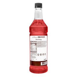 Monin - Blood Orange Syrup, Berry Citrus Flavor, Natural Flavors, Great for Cocktails, Mocktails, and Lemonades, Non-GMO, Gluten-Free (1 Liter)