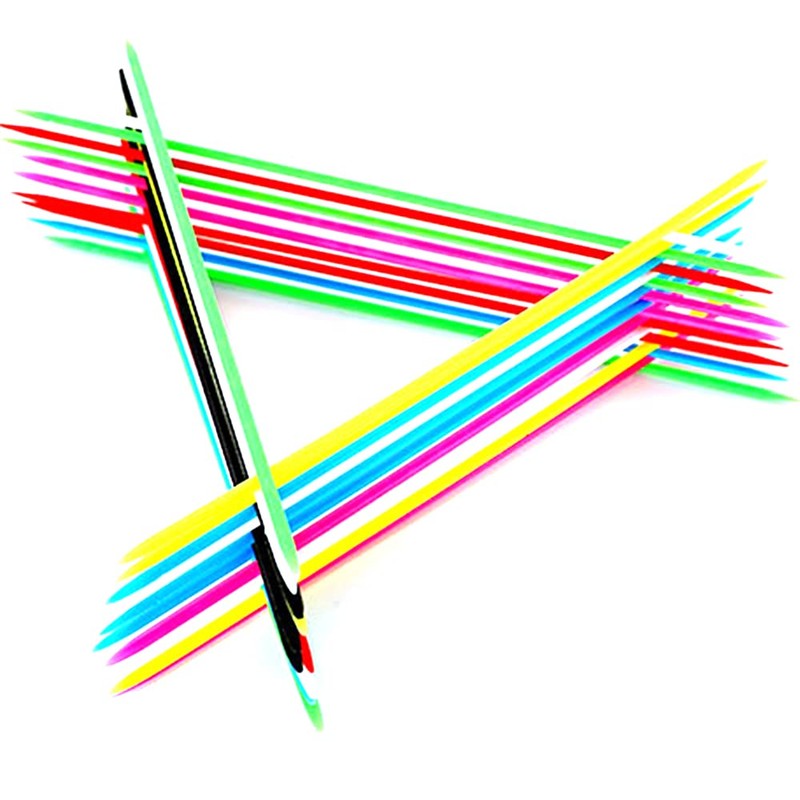 YANQINQIN 150PCS Plastic Mini Colorful Thin Pick Up Sticks for